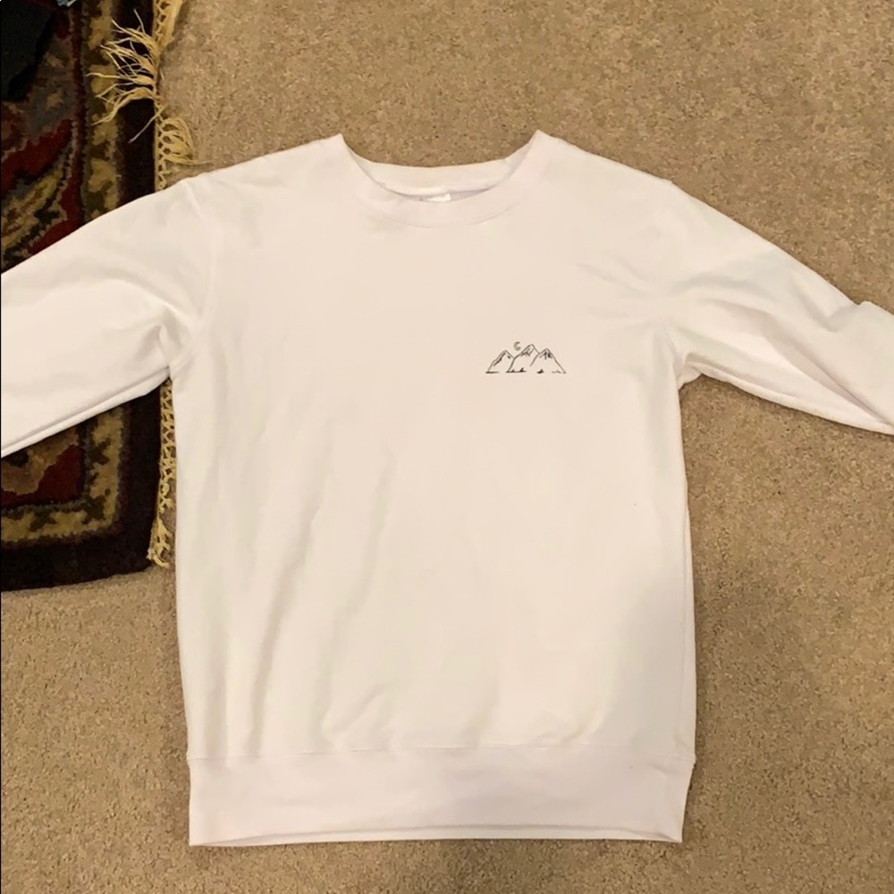 white sweater